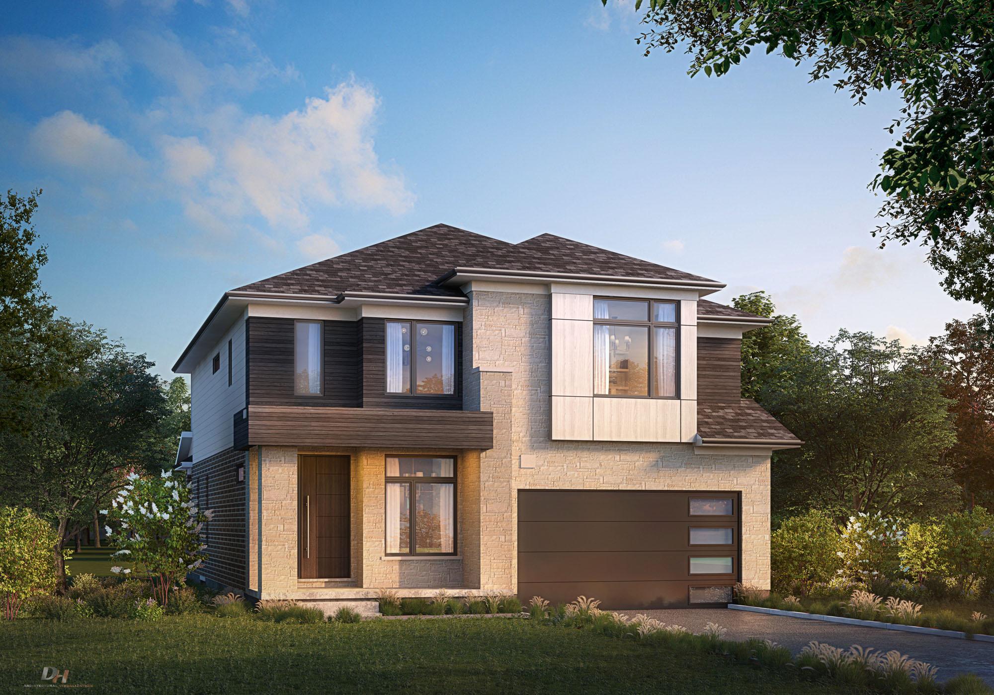 Detached houses and Townhomes | Architectural Renderings 3D Digital ...